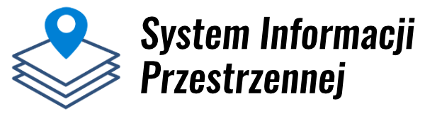 Niebieska ikona znacznika lokalizacji nad trzema białymi, lekko przesuniętymi warstwami o niebieskich konturach.